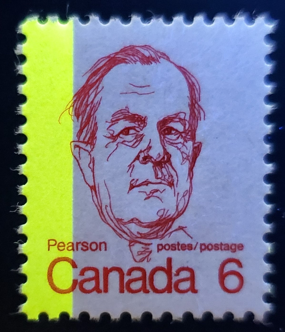 Lot 184 Canada 591iiit3 6c Dark Red Lester B Pearson 1972 1974 Caric