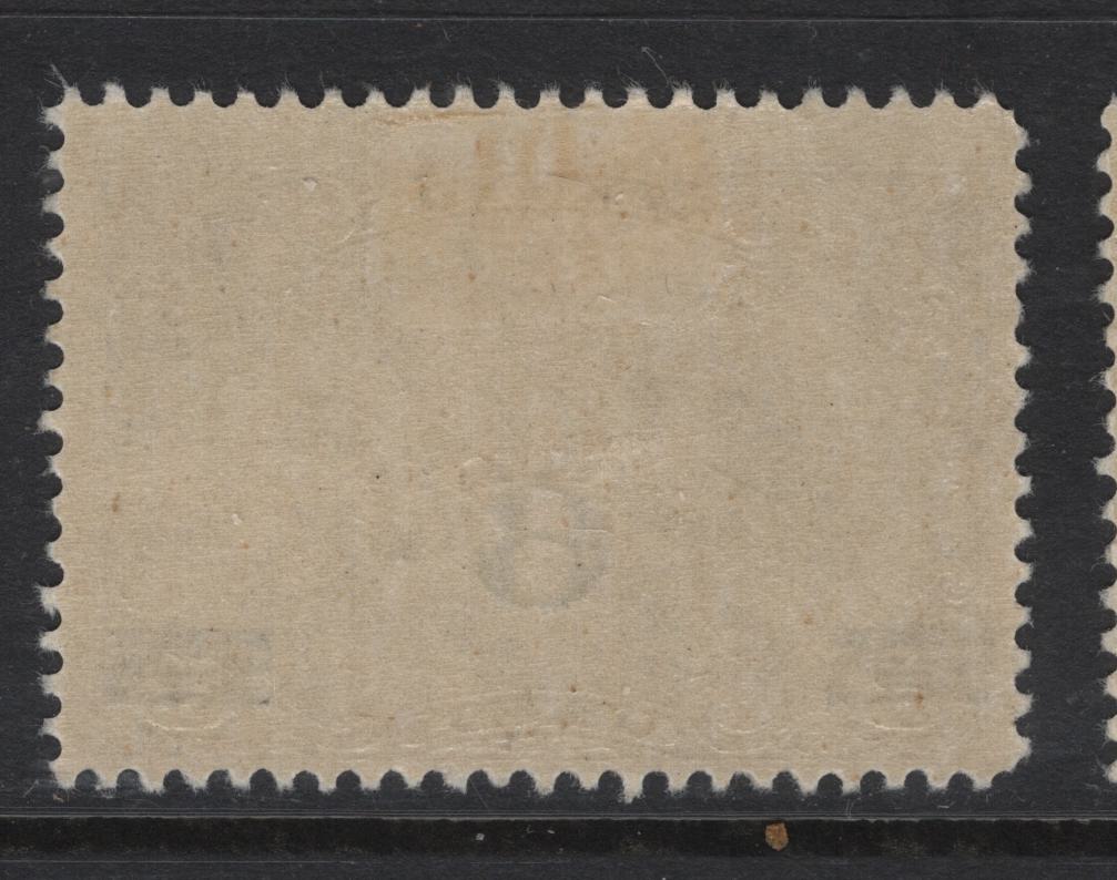 Lot 248 Canada (C) #C3var 6c on 5c Light Olive Brown Winged Figures & Globe, 1932 Airmail Issue, A FOG Single, Paper ABN-IIII, Showing Significant Upward Shift Of Surcharge