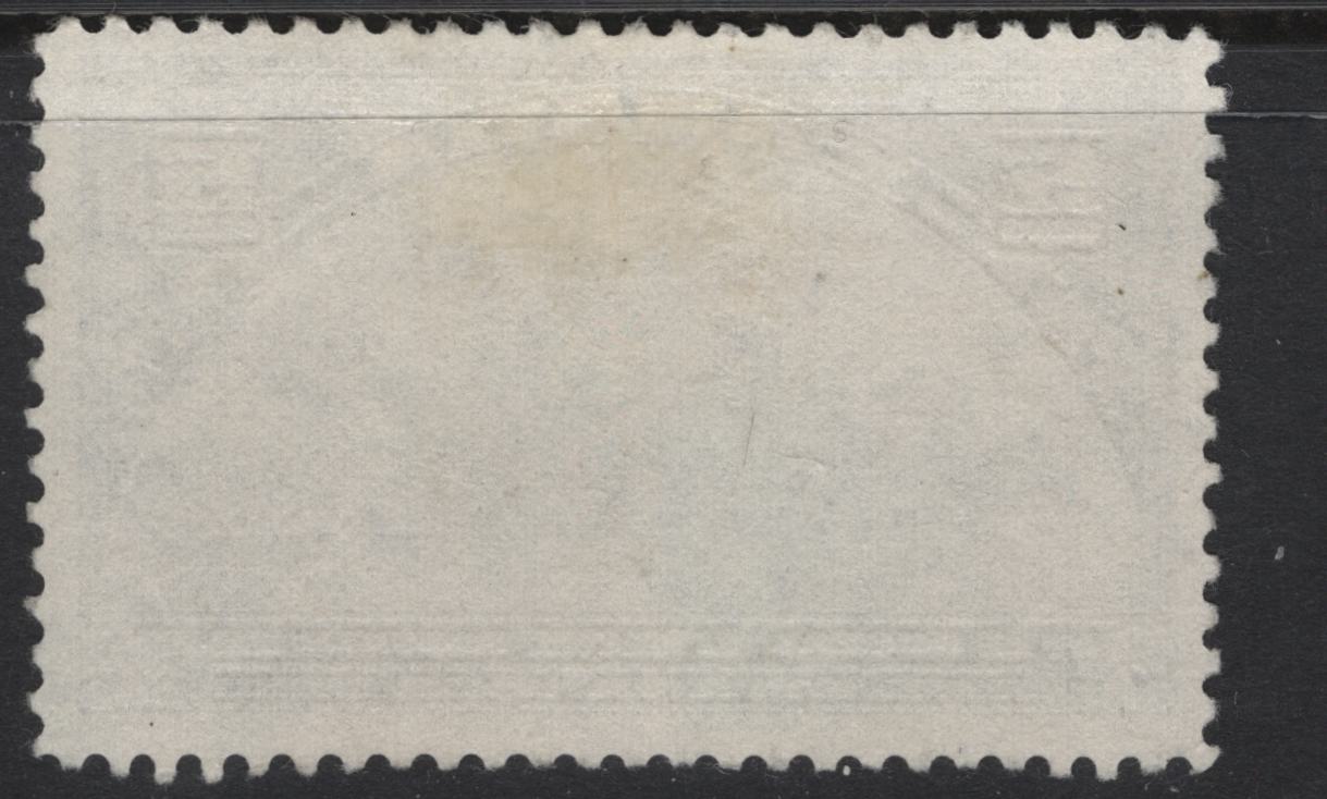 Lot 285 Canada (C)  #202var 5c Deep Blue Parliament Buildings, 1933 UPU Meeting Issue, A Fine Used Single, Paper BABN-EE, Perf 10.85x10.8, Showing Extensive Re-Entry In UR Spandrel.