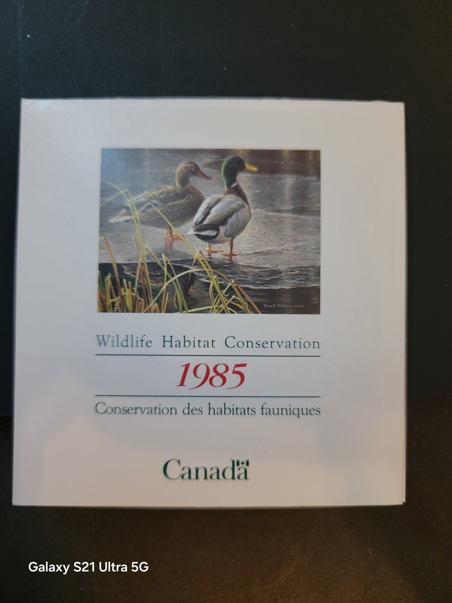 Lot 304 Canada  #FWH1 4 Multicoloured Mallards, 1985 Federal Wildlife Habitate Conservation Issue, A VFNH Complete Booklet MF Inside Cover, DF Stamp