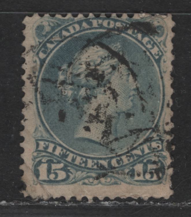 Lot 311 Canada #30i 15c Blue Grey Queen Victoria, 1868-1897 Large Queen Issue, A Good Used Single Perf. 12, Second Ottawa Printing On Vertical Wove Paper