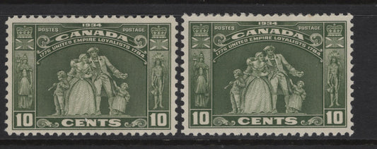 Lot 314 Canada #209 10c Yellowish Olive Green Loyalists Statue, 1934 Loyalists Issue, A VFOG Single, Papers BABN-II & BABN-S, Perf 10.9x10.8