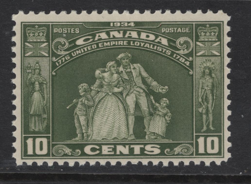 Lot 316 Canada (C)  #209 10c Olive Green Loyalists Statue, 1934 Loyalists Issue, A FOG Single, Paper BABN-II, Perf 10.8
