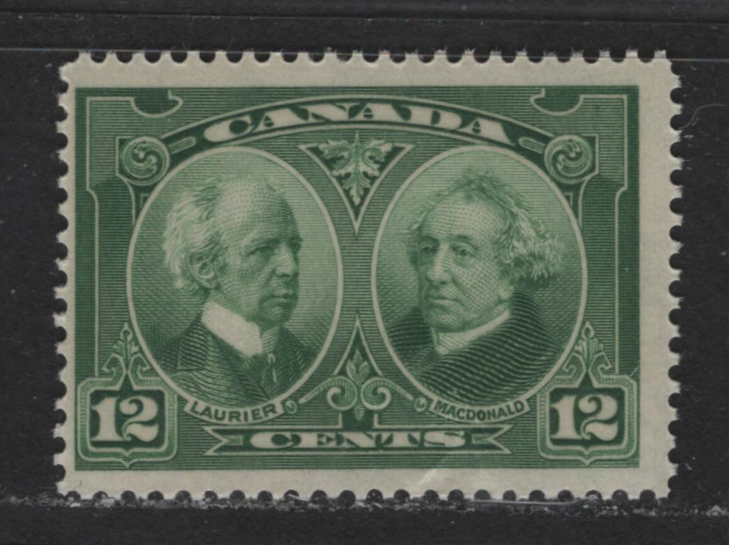 Lot 116 Canada #147 12c Green Laurier & Macdonald, 1927 Historical Issue, A Fine NH Single