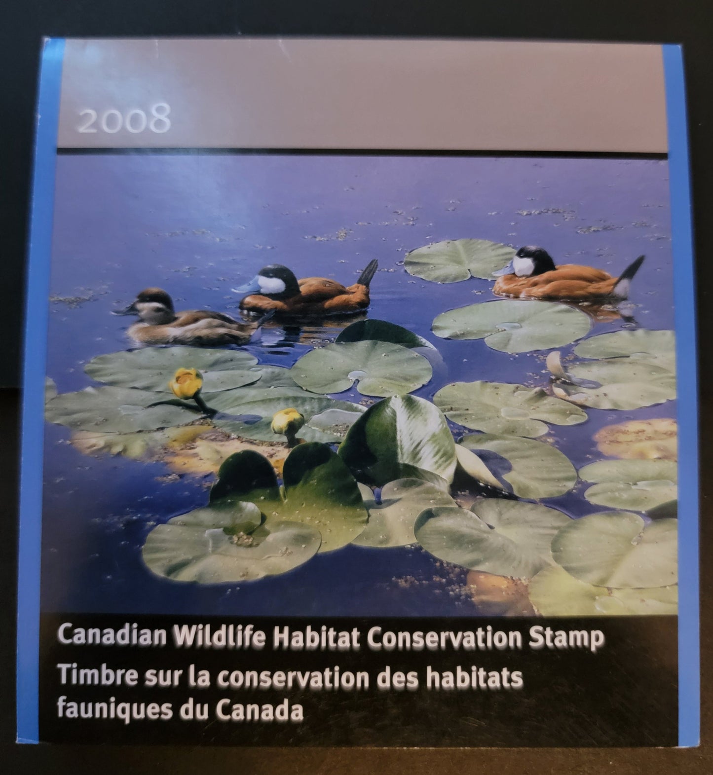 Lot 326 Canada  #FWH24 8.5 Multicoloured Ruddy Ducks, 2008 Federal Wildlife Habitate Conservation Issue, A VFNH Complete Booklet HB Inside Cover, DF Stamp