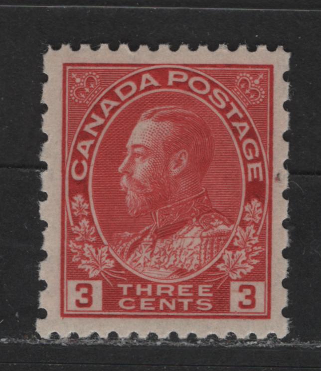 Canada #184 3c Carmine Red King George V, 1931 Admiral Provision Issue, A VFNH Single Perf. 12 x 8