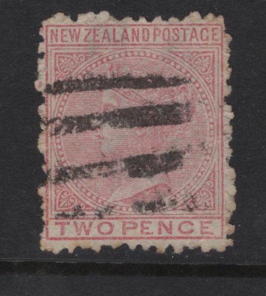 Lot 340 New Zealand (C) SG#153var 2d Pale Rose Queen Victoria, 1874-1878 First Sideface Issue, A Fine Used Single, Line Perf 12.75x12.5, Well Centered For This Issue