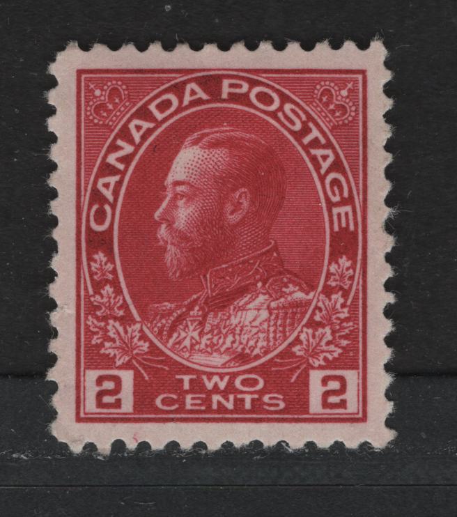 Lot 345 Canada #106ii 2c Deep Rose Red King George V, 1911-1928 Admira ...