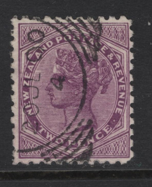 Lot 356 New Zealand (C) SG#272 2d Bright Purple Queen Victoria, 1900 Queen Victoria Issue, A Very Fine Used Single, Sideways Double Lined Star & NZ Wmk, Horizontal Wove Paper