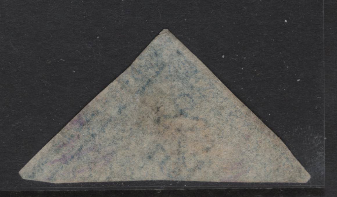 Lot 377 Cape Of Good Hope (C) SG#6a 4d Blue Reclining Hope, 1855-1863 Reclining Hope Issue, A Very Good Used Single, Perkins Bacon Printing, White Paper, Two Close But Clear Margins On Sides, Clear To Just Touching At Top, Though Not At Bottom.
