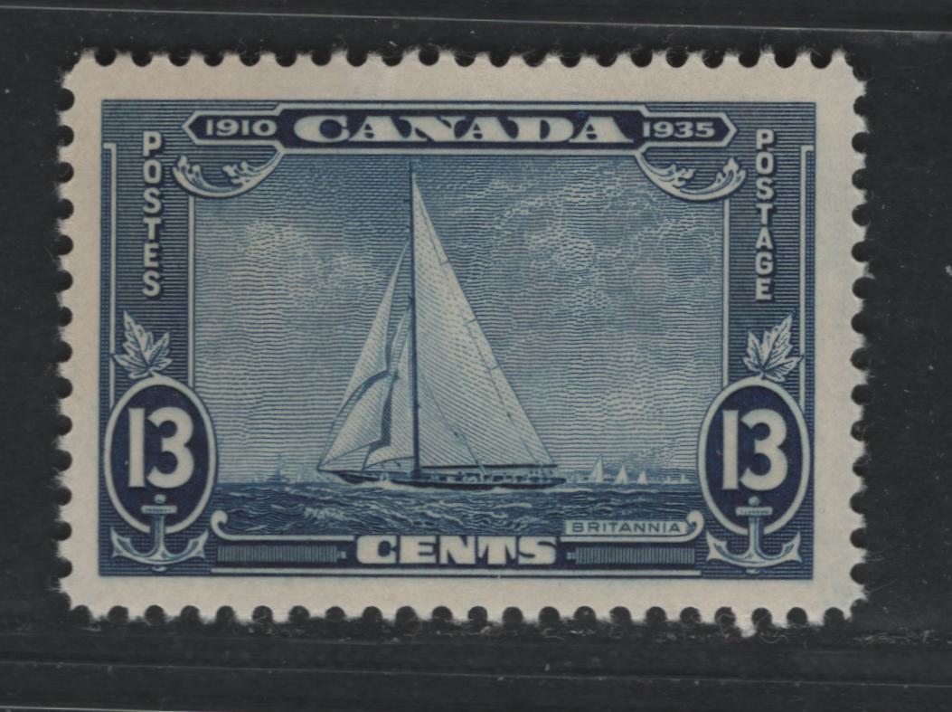 Canada #216 13c Blue Britannia, 1935 Silver Jubilee Issue, A VFNH Single Yellowish Cream Gum
