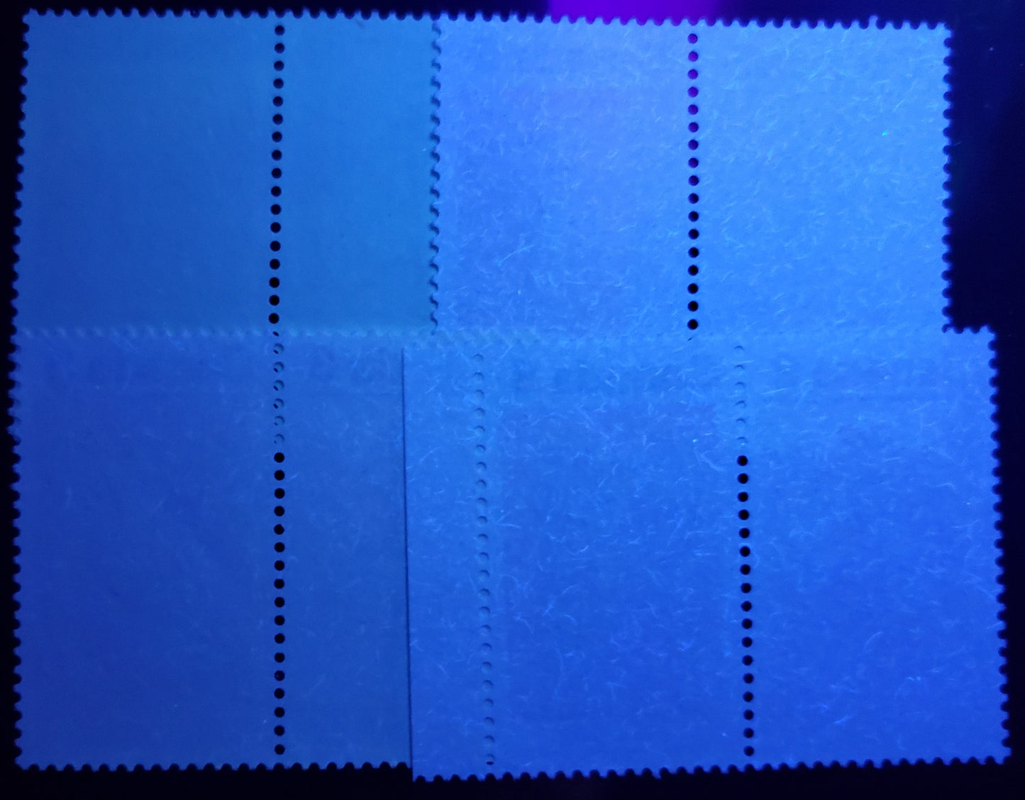 Lot 31 Canada #565a,aii 8c Multicolored Assiniboine Thunderbird & Sun Dance Costume, 1972 Plains Indians Issue, 4 VFNH Horizontal Pair On Different NF/DF, DF/DF-fl, DF/LF-fl & DF/F Vertical Ribbed Papers