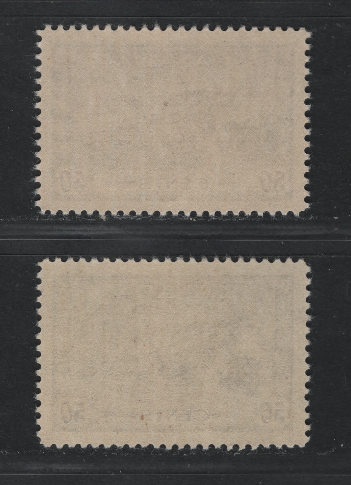 Lot 393 Canada #261 50c Bright Violet & Deep Violet Munitions Factory ...