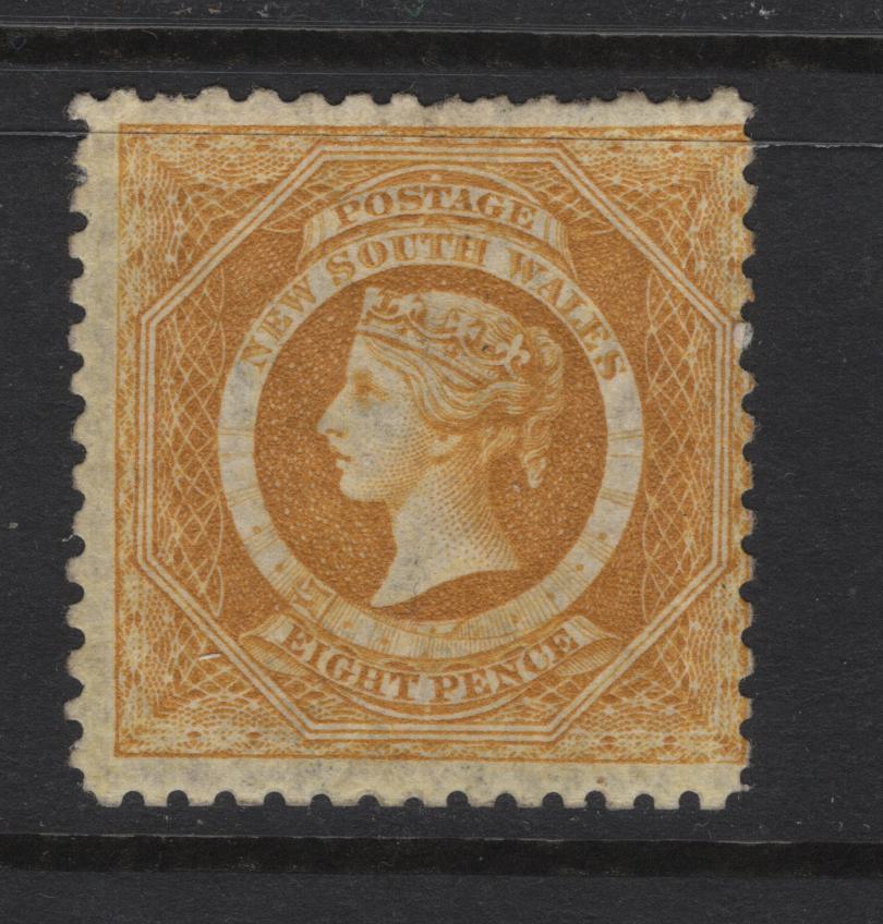 Lot 395 Australia - New South Wales (C)  SG#236b 8d Yellow Queen Victoria, 1882-1897 Diadem Issue, A GOG Single, Perf 11, Large Crown & NSW