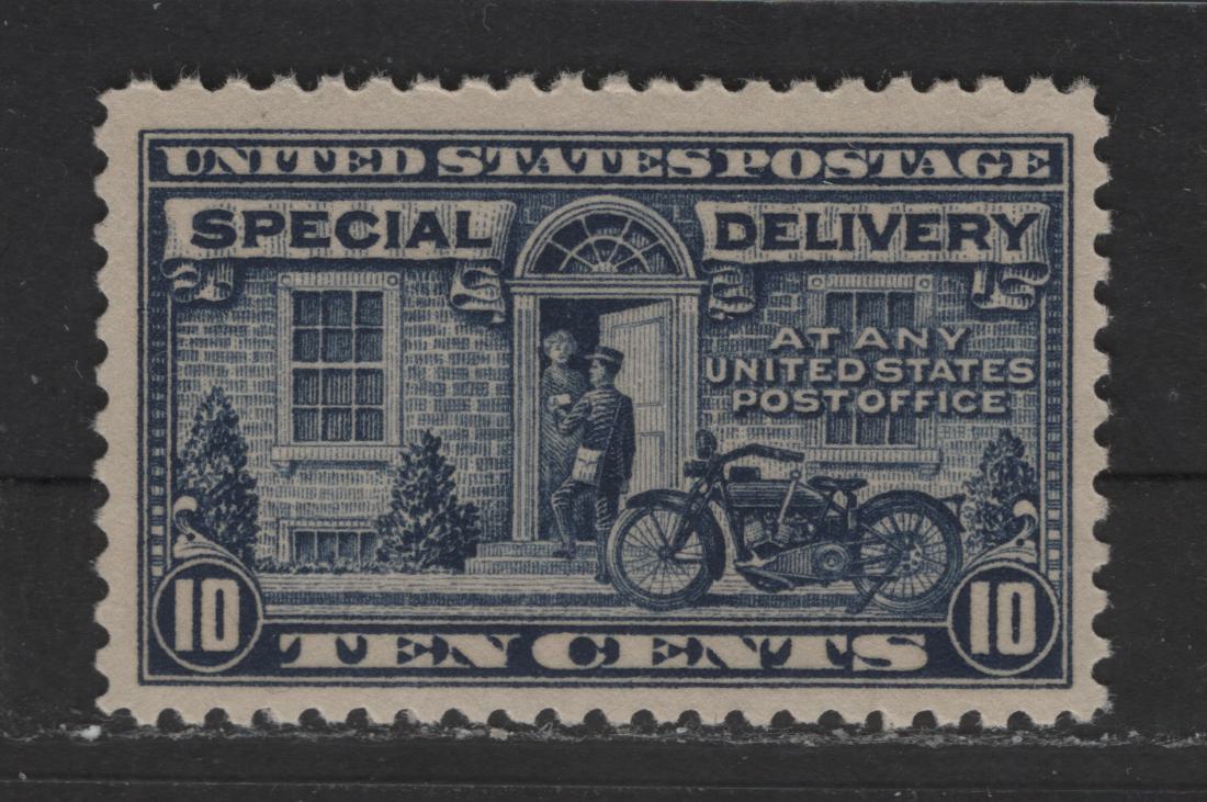 Lot 414 United States Of America #E12 10c Grey Violet Motorcycle Delivery, 1922 Fourth Bureau Special Delivery Issue, A VFNH Single Perf. 11, Flat Plate Printing, Unwatermarked