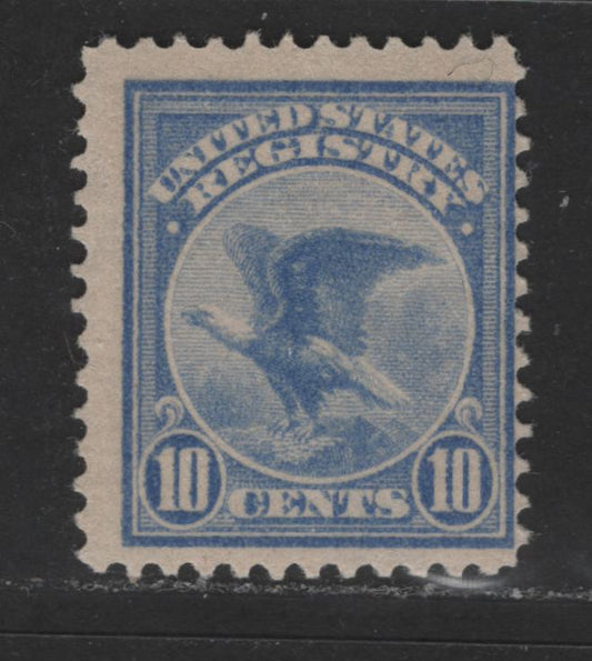 Lot 418 United States Of America #F1 10c Ultramarine Eagle, 1911 Registration Issue, A Fine NH Single