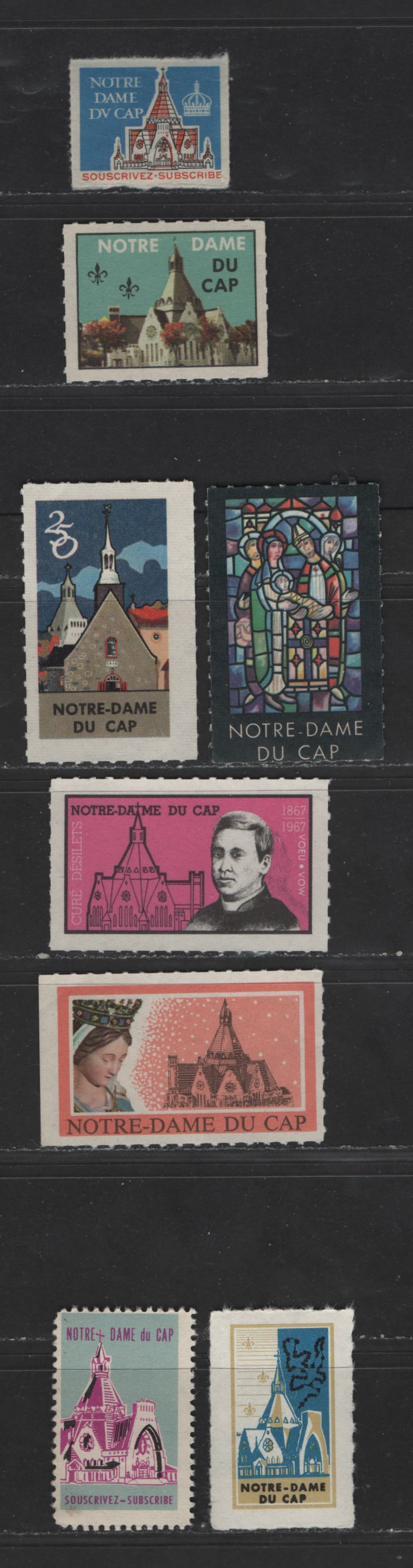 Lot 111 Canada #CC4610  Multicoloured Various Cathedral Designs, 1956-1964 Notre-Dame Du Cap Fundraising Issue, 8 Fine & VFNH Singles Issued To Find the Construction Of The Basillica