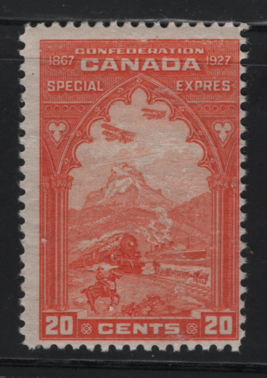 Canada #E3 20c Orange Red Allegory Of Transportation, 1927 60th Anniversary Of Confederation Issue, A Fine OG Single