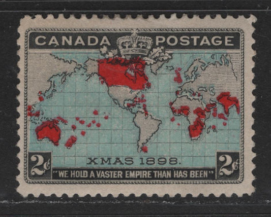 Lot 461 Canada #86 2c Blue, Black & Deep Red Mercator's Projection, 1898 Imperial Penny Postage Issue, A VFOG Single