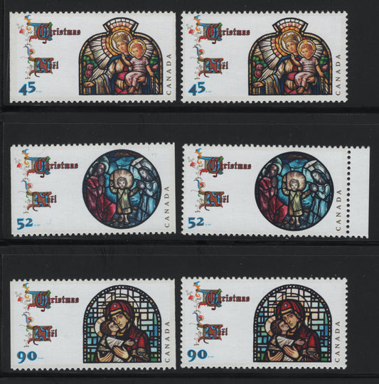 Lot 464 Canada  #1669-1671as 45c-90c Multicoloured Our Lady Of The Rosary - Life Of The Blessed Virgin, 1997 Christmas Issue, 6 VFNH Sheet & Booklet Singles