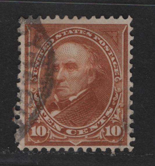 Lot 493 United States Of America #283a 10c Orange Brown Daniel Webster, 1897-1903 Watermarked First Bureau Issue Colour Changes, A VF Used Single Vertical (Sideways) Watermark