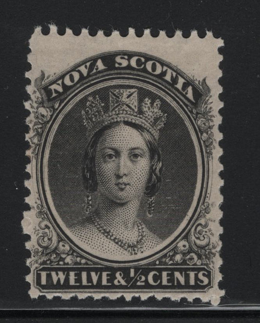 Lot 499 Nova Scotia #13a 12.5c Black Queen Victoria, 1860-1863 Cents Issue, A Fine NH Single On White Paper