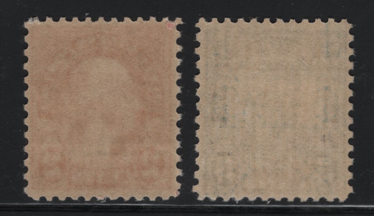 Lot 529 United States Of America #660, 663 2c, 5c Carmine, Deep Blue George Washington & Theodore Roosevelt, 1929 Kans. Overprints On 4th Bureau Definitive Issue, 2 Fine NH & VFNH Singles