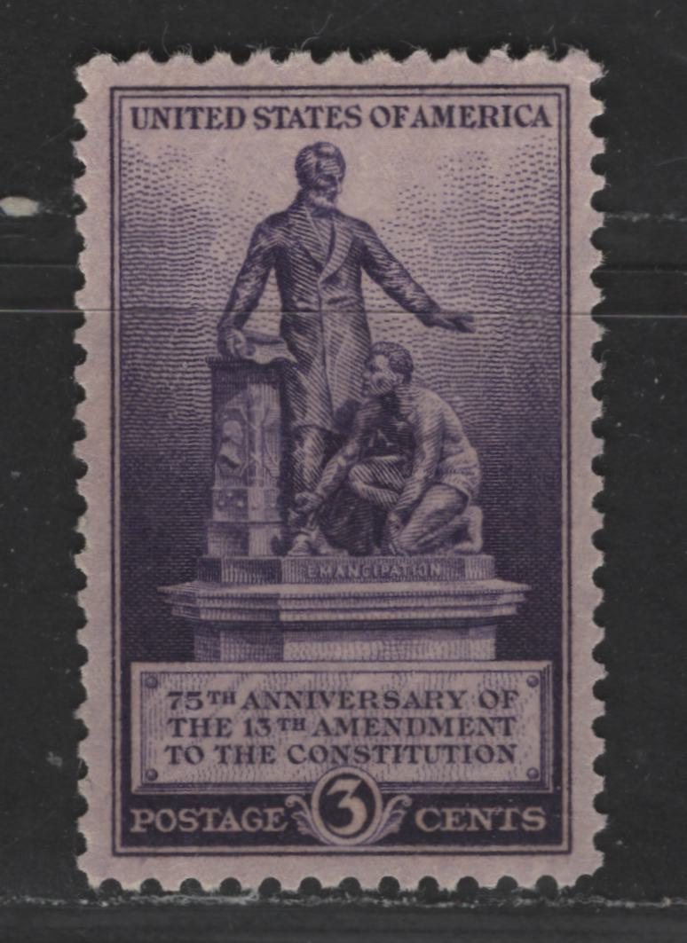 Lot 534 United States Of America #902 3c Violet Emancipation Monument, 1940 Thirteenth Amendment Issue, A GEM NH Single Utter Perfection!