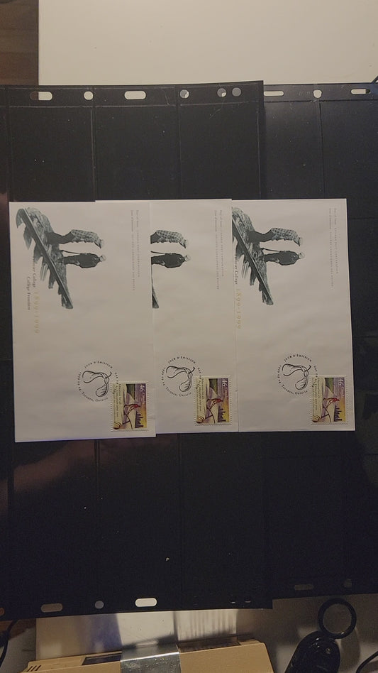 Canada #1810, ii, iii 46c Multicoloured Plowman, 1999 Frontier College Issue, 3 VF Canada Post FDC's Franked With Singles, Tagging Types 2, 2 & 4, 42,000 Issued For All Types, HB Envelopes