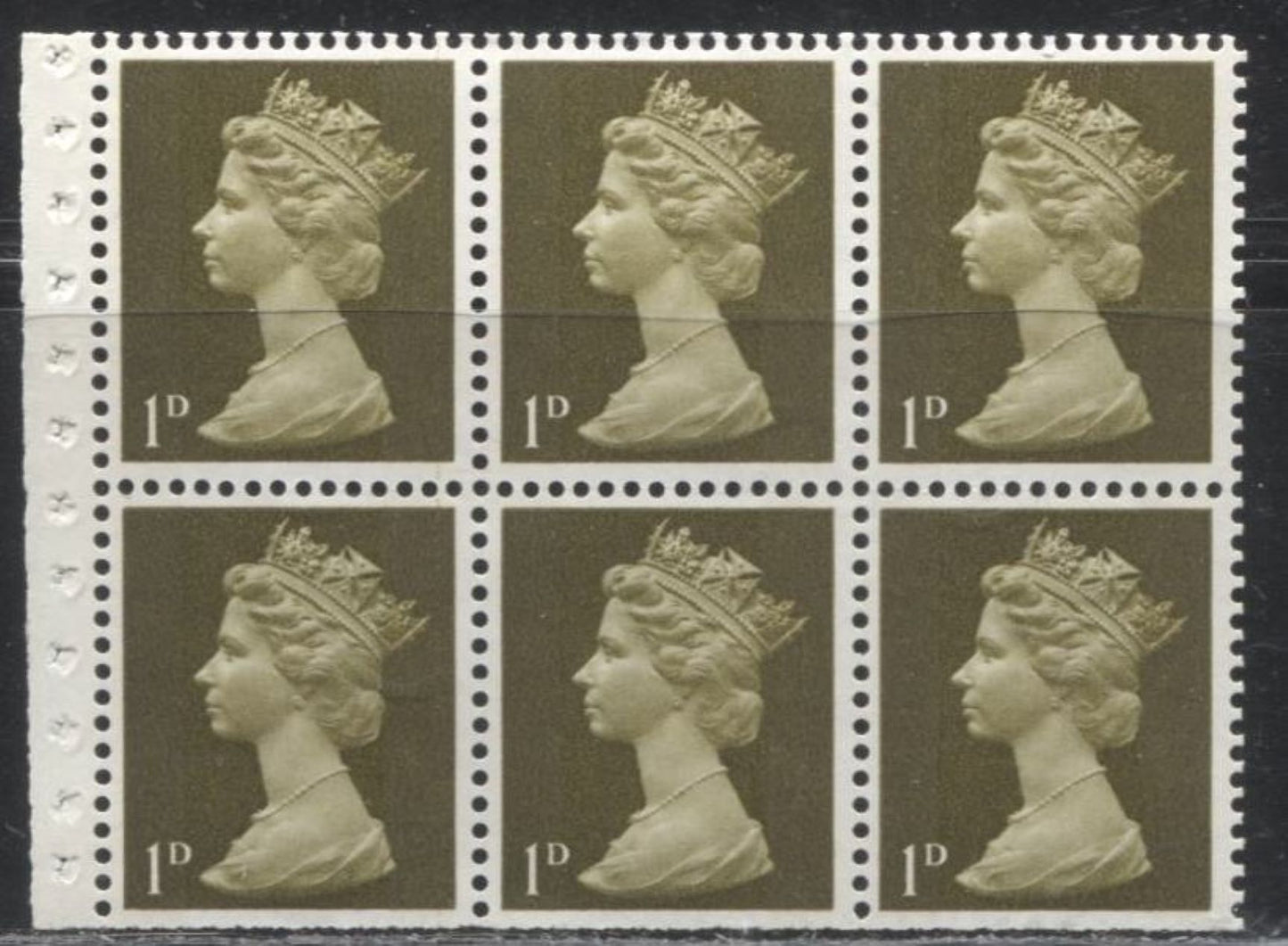 Great Britain SG#LP54 4/6d- Black on Grey Blue 1967-1971 Pre-Decimal Machin Heads Issue, A Booklet From November 1969, Various Fluorescence Levels For Interleaving Pages, Low Fluorescent "Mauretania" Cover on Front and High Fluorescent Back Cover