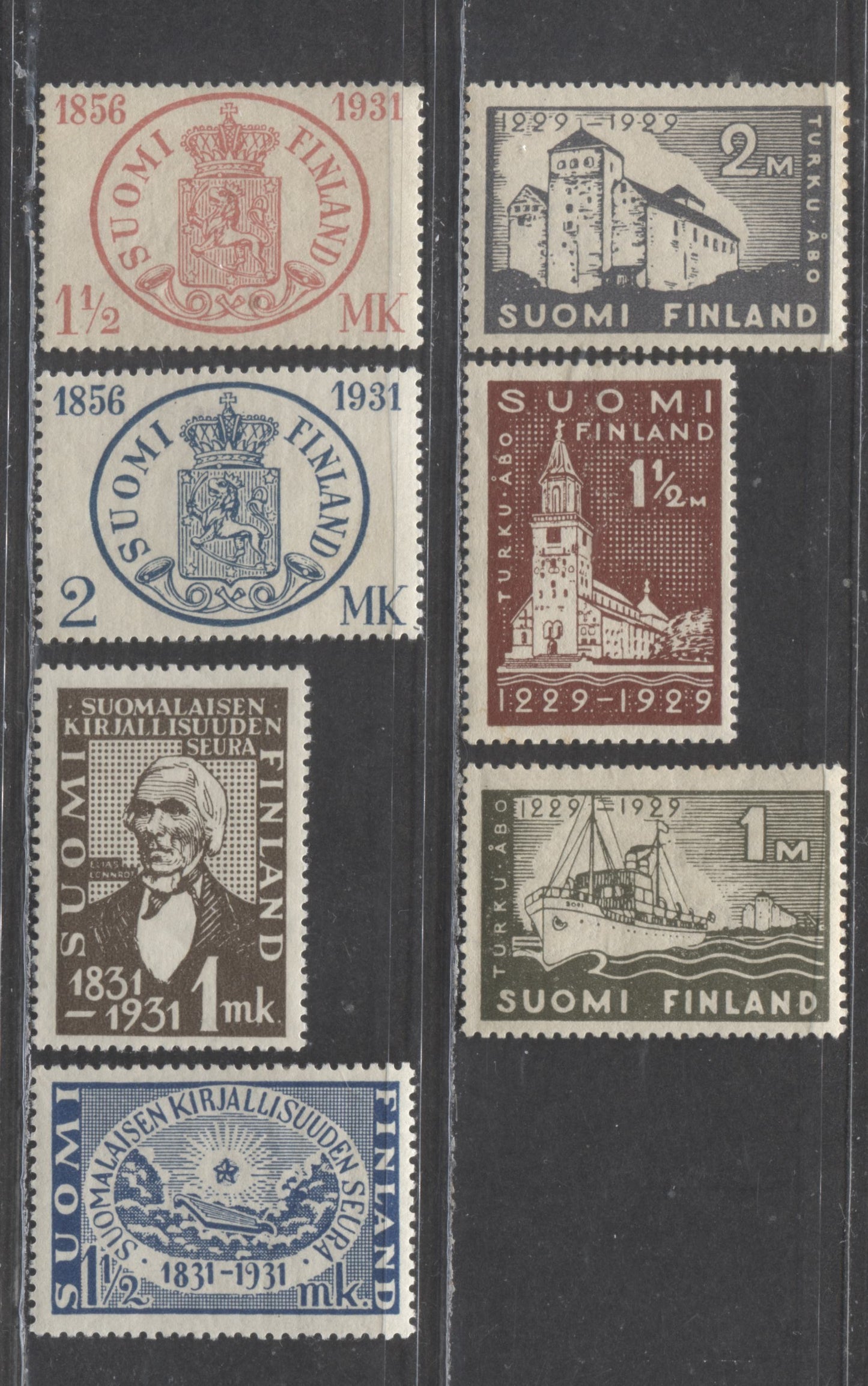 Lot 481 Finland SC#155/183 1929-1931 Commemoratives, 7 VFOG & NH Singles, 2022 Scott Classic Cat. $27.95 USD, Click on Listing to See ALL Pictures