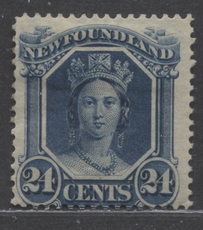 Lot 106 Newfoundland #31 24c Blue Queen Victoria, 1865-1894 First Cents Issue, A VGOG Single