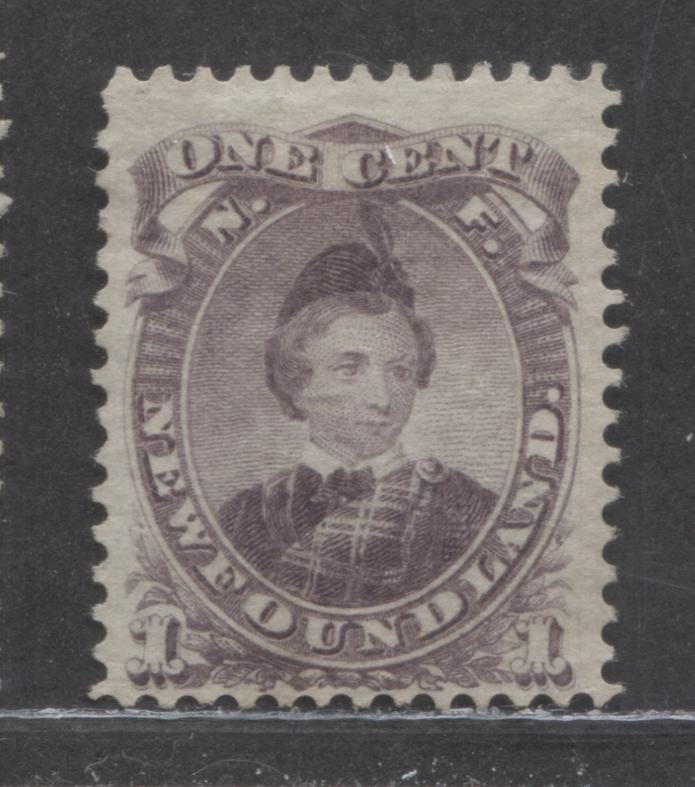 Lot 107 Newfoundland #32 1c Violet Edward, Prince Of Wales, 1868-1894 Second Cent's Issue, A Fine Unused Single