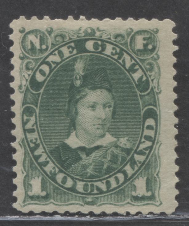 Lot 123 Newfoundland #45 1c Green Edward, Prince Of Wales, 1880-1896 Third Cent Issue, A FOG Single On Soft Horizontal Wove Paper