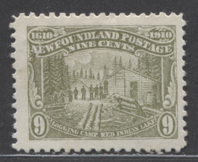 Lot 153 Newfoundland #94 9c Olive Green Logging Camp, 1910 Lithographed John Guy Issue, A FOG Single