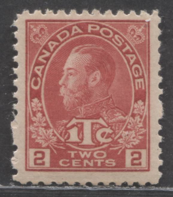 Lot 21 Canada #MR3b 2c + 1c Rose Red King George V, 1915-1916 War Tax issue, A FNH Single With A Retouched Frameline, Die 1