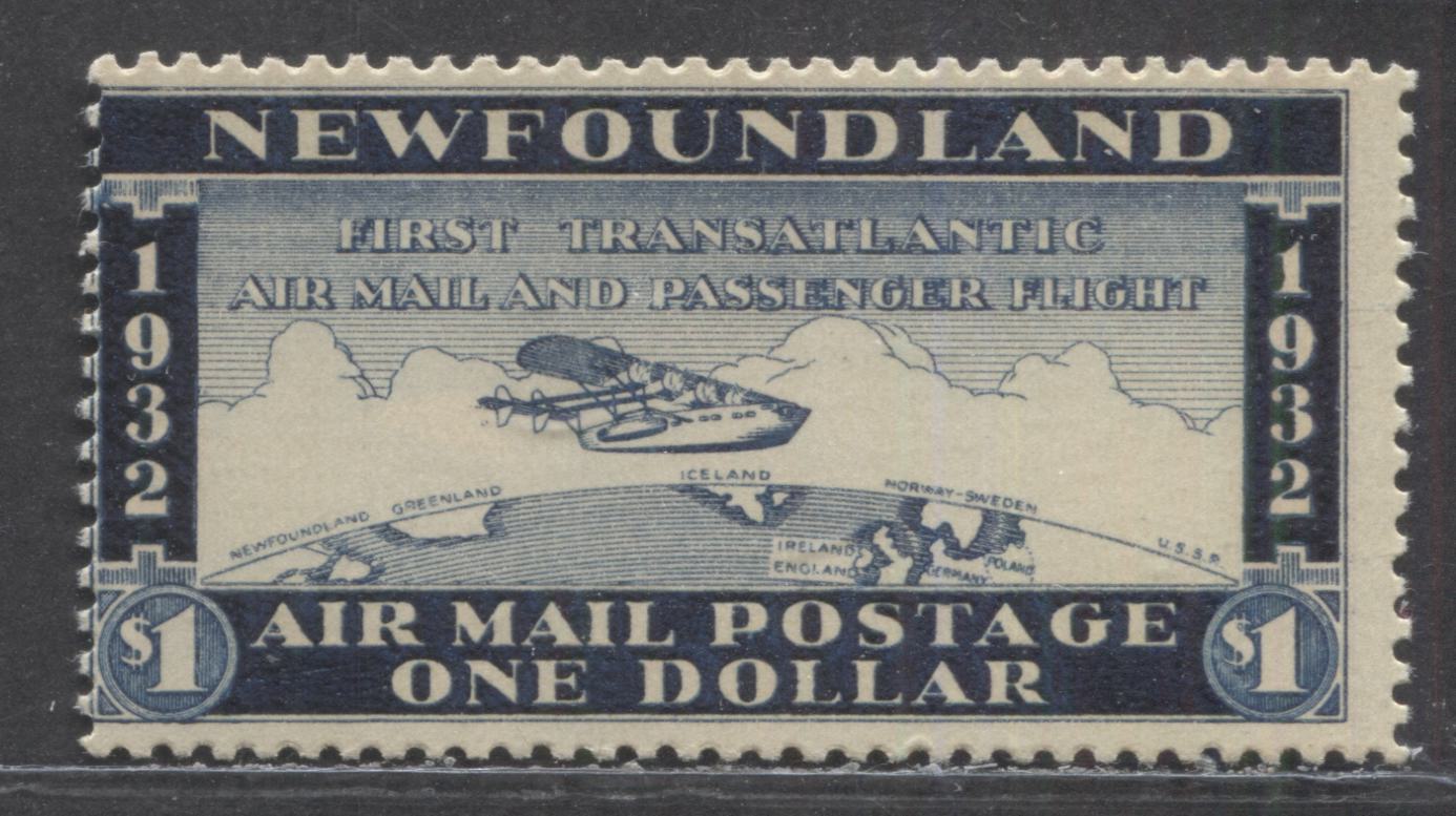 Lot 238 Newfoundland #C11var $1 Blue First Transatlantic Flight, 1931 Airmail Issue, A FNH Single, Wayzata Airmail