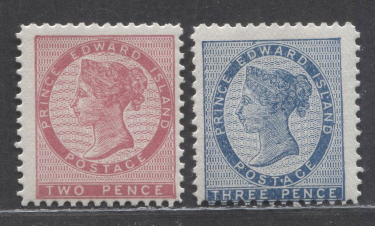 Lot 252 Prince Edward Island #5, 6 2d & 3d Rose & Blue Queen Vctoria, 1862-1865 2nd Pence Issue, 2 FNH Singles