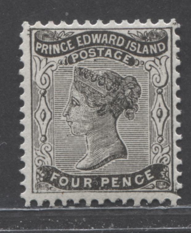 Lot 255 Prince Edward Island #9 4d Black Queen Vctoria, 1868-1870 3rd Pence Issue, A VFNH Single