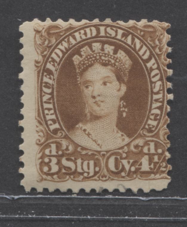 Lot 256 Prince Edward Island #10 4.5d Brown Queen Vctoria, 1870 4th Pence Issue, A VGOG Single