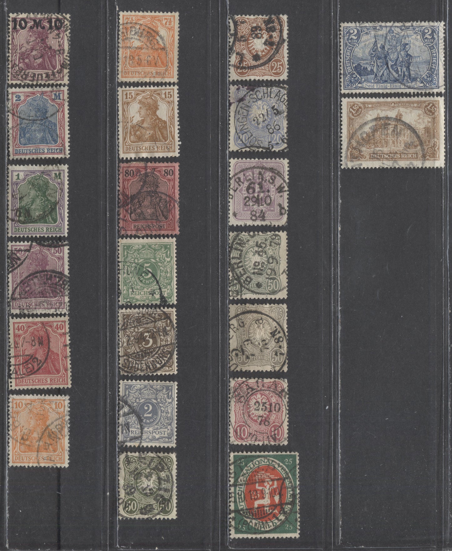 Lot 262 Germany SC#31/136 1875-1921 Various Issues, Better Values, 21 Fine Used Singles, Click on Listing to See ALL Pictures, Estimated Value $35 USD