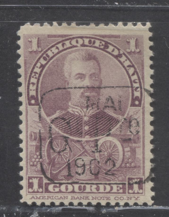 Lot 324 Haiti SC#81 1g Violet 1902 Overprinted Simon Sam Issue, FOG Example, Click on Listing to See ALL Pictures, 2022 Scott Classic Cat. $25 USD
