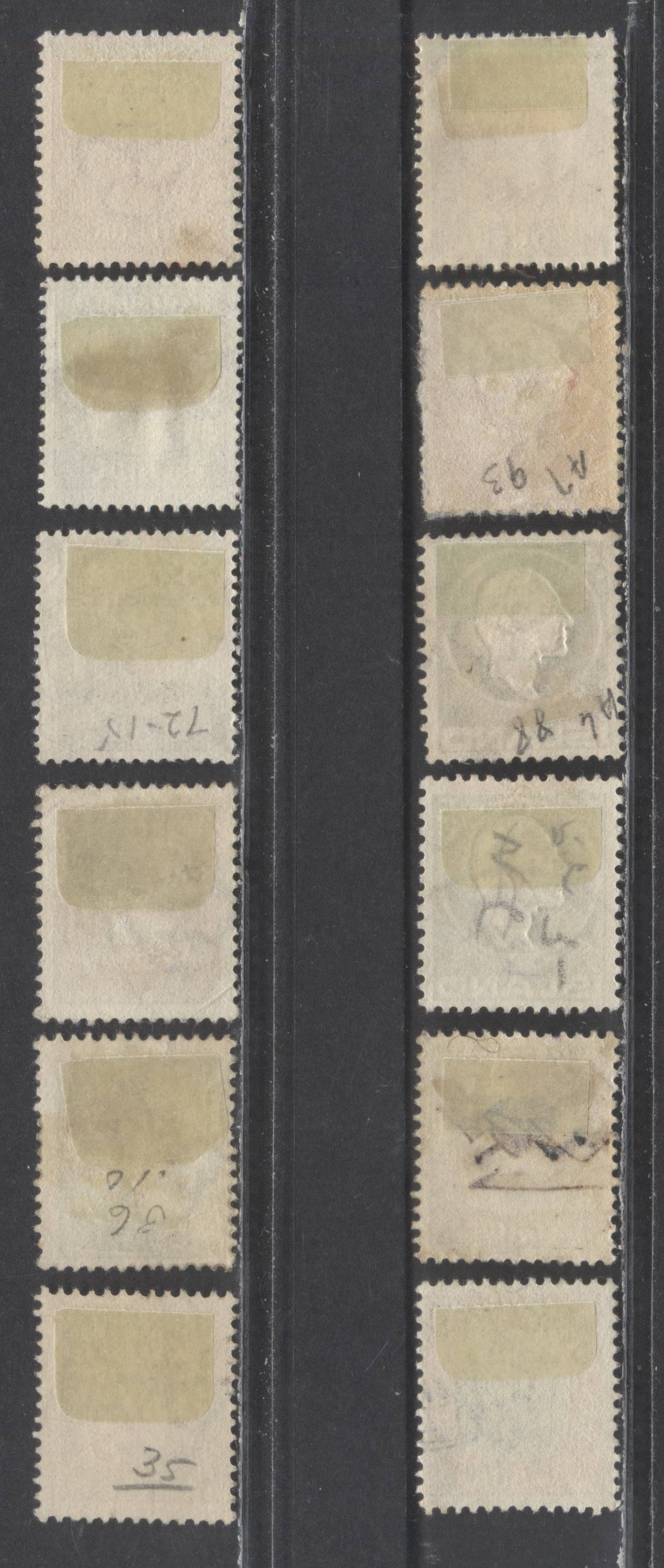 Lot 350 Iceland SC#35/104 1902-1918 Definitives, 12 Fine/Very Fine Used Singles, Click on Listing to See ALL Pictures, 2022 Scott Classic Cat. $32.35 USD