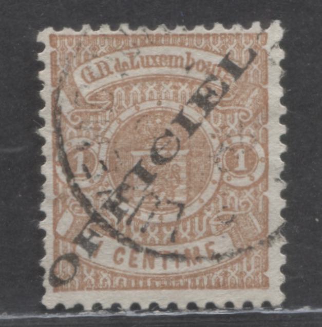 Lot 477 Luxembourg SC#O11  1c red brown 1875-1876, A Fine Used Example, Click on Listing to See ALL Pictures, 2022 Scott Classic Cat. $27.5 USD