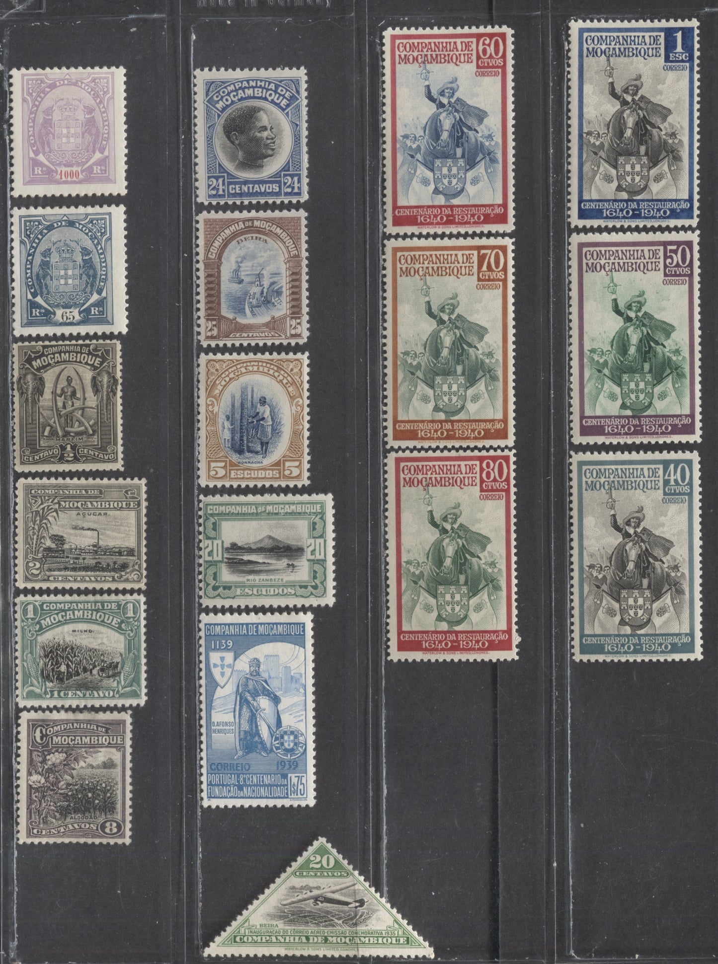 Lot 514 Mozambique Company SC#24/207 1895-1940 Definitives & Commemoratives, 18 F/VFOG Singles, Click on Listing to See ALL Pictures, 2022 Scott Classic Cat. $26.55 USD