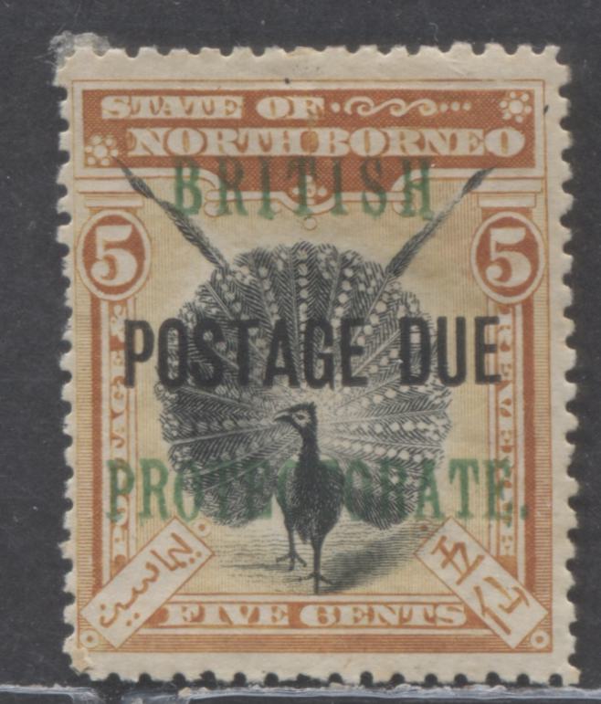 Lot 447 North Borneo SC#J24 16c Brown and Blue Green 1903-1911 British Protectorate Overprinted Postage Due Issue, Perf. 13.5, A Fine OG Example, Click on Listing to See ALL Pictures, 2022 Scott Classic Cat. $45 USD