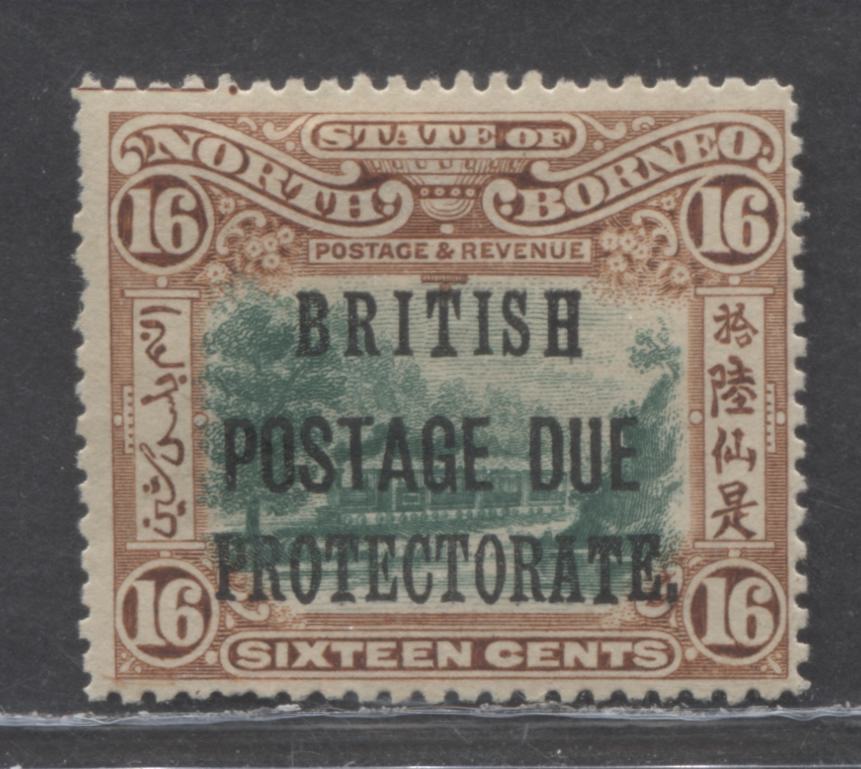 Lot 547 North Borneo SC#J29 18c Green and Black 1903-1911 British Protectorate Overprinted Postage Due Issue, A VGOG Example, Click on Listing to See ALL Pictures, Estimated Value $25 USD