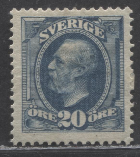Lot 192 Sweden SC#60 020o Blue 1891-1904 Oscar II Issue, A FOG Example, Click on Listing to See ALL Pictures, Estimated Value $10 USD