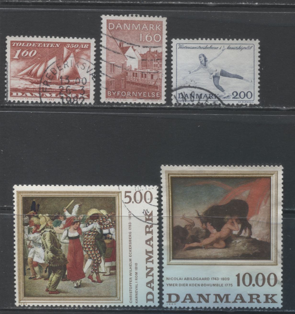 Lot 461 Denmark SC#721/768 1982-1984 Commemoratives, 46 Fine/Very Fine Used Singles, Click on Listing to See ALL Pictures, 2017 Scott Cat. $38.15 USD