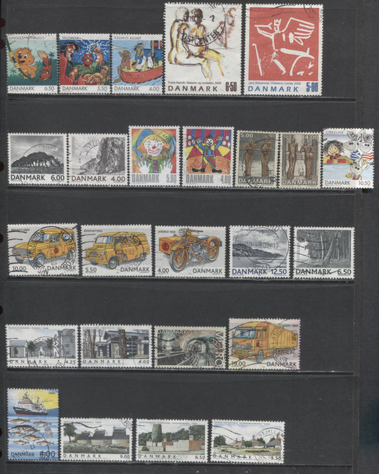 Lot 481 Denmark SC#1218/1243 2002 Commemoratives, 24 Fine/Very Fine Used Singles, Click on Listing to See ALL Pictures, 2017 Scott Cat. $55.45 USD